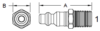Quick Disconnect Couplings Halves - Plug Drawings